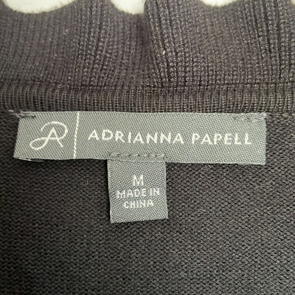 Adriana Papell Women’s Sweater Blouse Black/White M - Picture 3 of 6